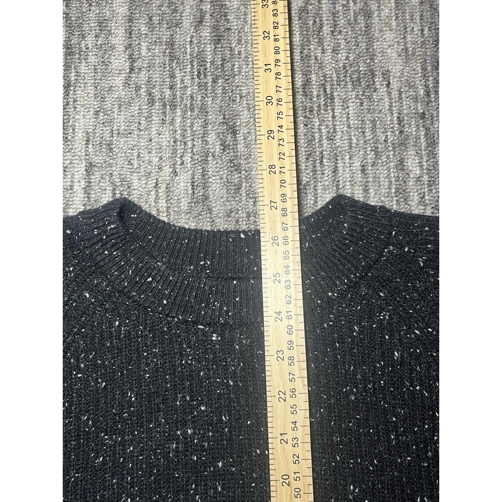 Vintage Abercrombie & Fitch Sweater Mens Large Black Wool Speckled Pullover 90s - Picture 4 of 6